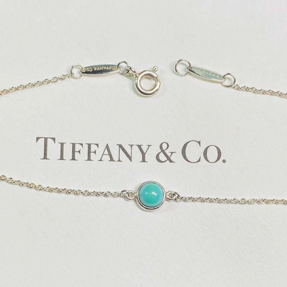 Tiffany & Co Elsa Peretti® Color by the Yard Turquoise bracelet Medium w/box - Picture 9 of 10